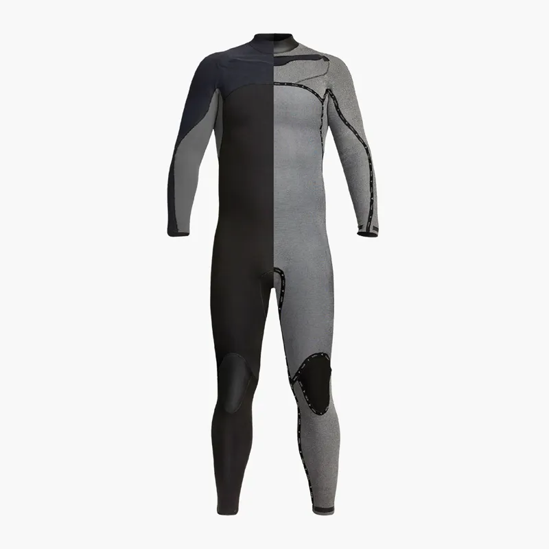 Xcel Mens Phoenix 5/4 Chest Zip Wetsuit Black-1